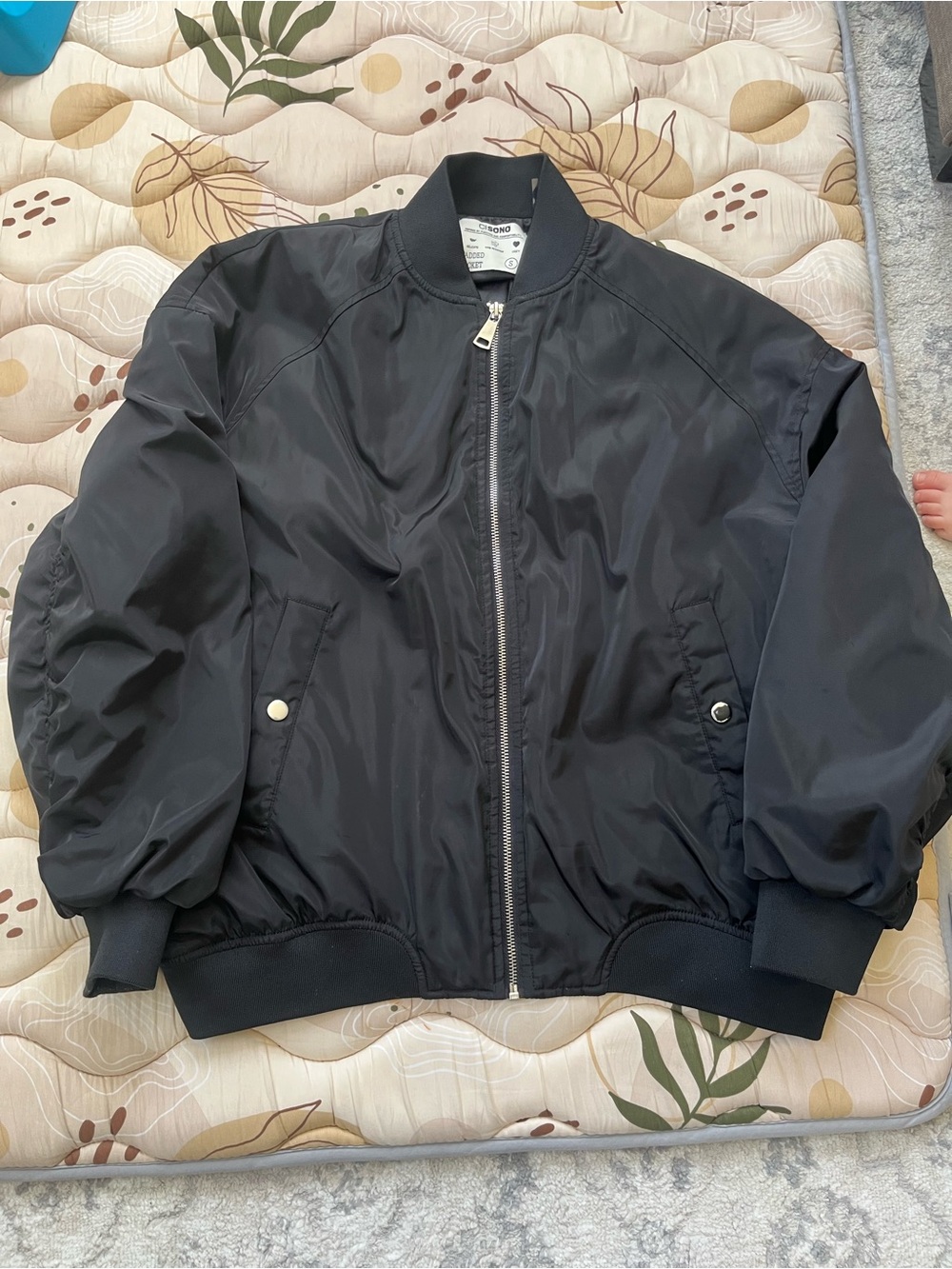 Ci Sono Black Padded Jacket with Front Zipper